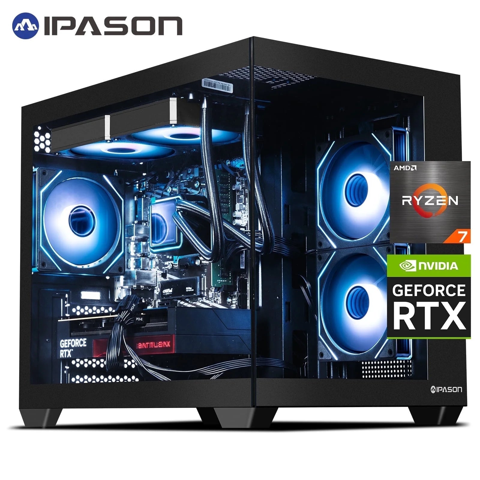 Speedra Gaming Desktop PC, AMD Ryzen 7 5700X, Nvidia RTX 5060, 16GB RAM, 1TB SSD, Wifi, Windows 11 Home,Prebuilt Pc Computer,New