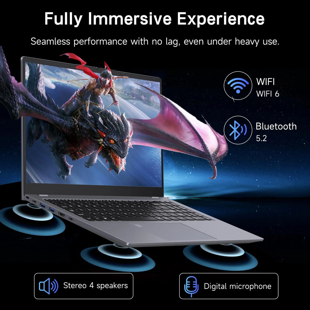 15.6" Laptop, Dual 16GB DDR4 512GB SSD, Intel Core I5 1240P, 12 Core up 4.4Ghz, Office 2024 Fingerprint Backlit KB Wifi 6 BT5.2, Laptop Computer for Business, Student, Light Gaming