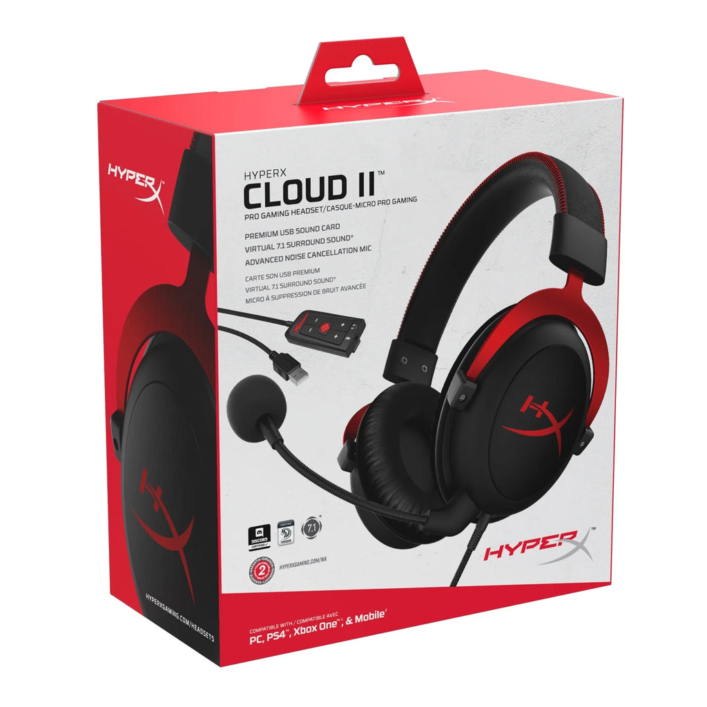 Cloud II Gaming Headset - 7.1 Surround Sound - Memory Foam Ear Pads