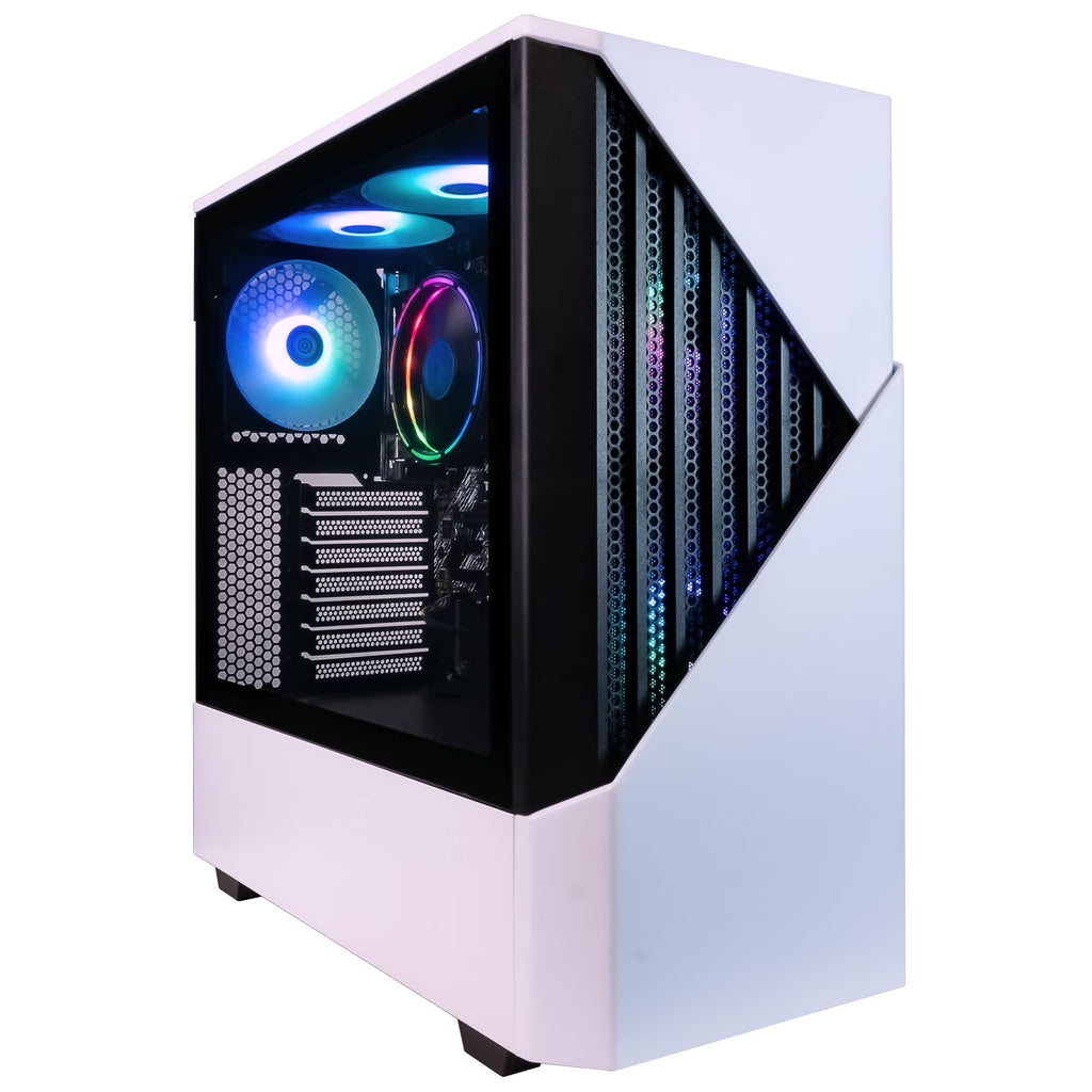 Castle Prebuilt Gaming PC - AMD Ryzen 7 5700G CPU (4.6Ghz Turbo), 32GB DDR4 RGB RAM, Radeon Vega 8 Graphics, 2TB Nvme Solid State SSD, Windows 11 Gaming Computer Desktop, Wifi + BT