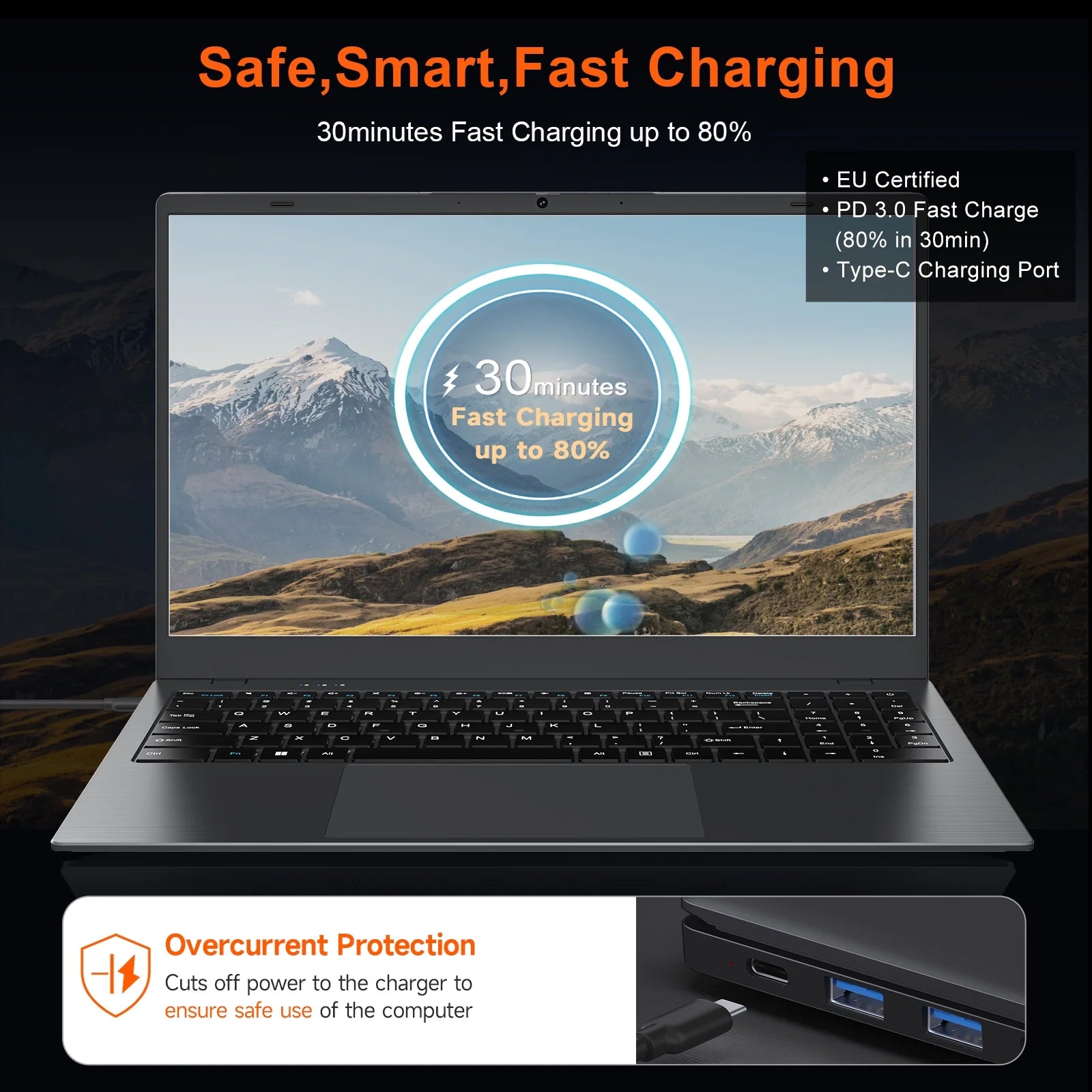 15.6" Windows 11 Laptop, Dual 8GB RAM, 256GB SSD, AMD 3020E with 2 Cores up to 2.6Ghz, with Office 2024, 1920X1080 Display Wifi5 BT5.0 for Student, Home Office, Business