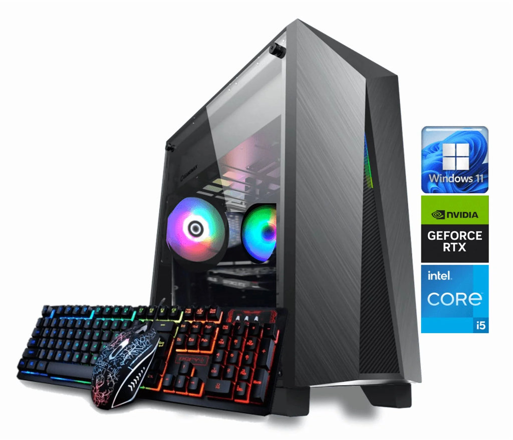 Odyssey Nova V2  Gaming PC, RGB LED Fans, Intel Core I5 Upto 4.1Ghz, 16GB DDR4 RAM, 1TB Nvme SSD, Geforce RTX 3050 6GB GDDR6 Wi-Fi BT Windows 11 Pro