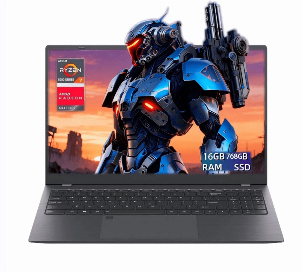 Laptop 15.6 FHD Gaming Laptop, AMD Ryzen 7 5825U, 16GB RAM, 768GB SSD, Windows 11, Graphite, Wifi 5, Backlit Kb,Gray