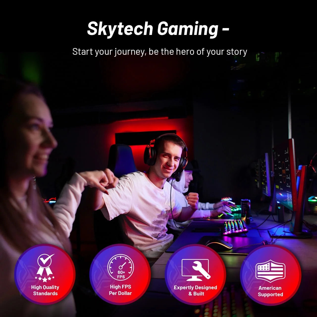 Skytech Archangel Gaming PC Desktop AMD Ryzen 7 5700 NVIDIA Geforce RTX 5050 1TB Nvme SSD 16GB DDR4 SDRAM Windows 11
