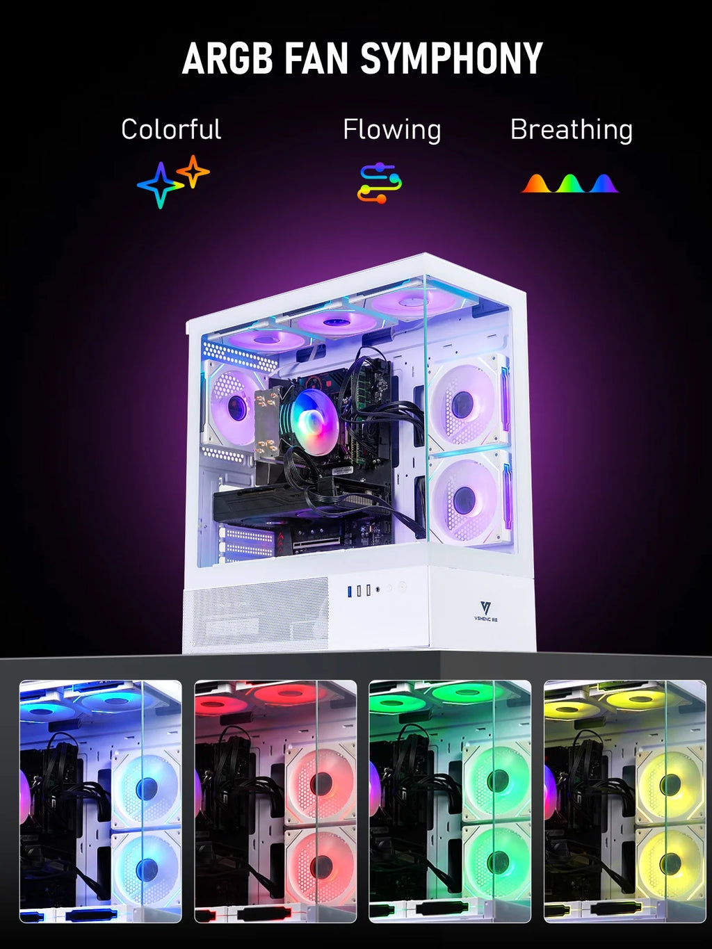 Pre-Built Gaming PC Intel Core I7 up to 4.0Ghz, 16GB RAM, 512GB SSD, 1TB HDD, NVIDIA GT 1030, Windows 11 Pro, ARGB Gaming Computer for Home Office, Daily Use