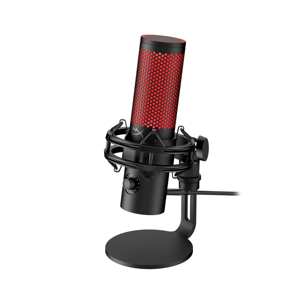 Quadcast 2 - USB Microphone for Gaming, Streaming and Podcasting, with On-Board Controls, LED Lighting, Quick Release Shock Mount and Built-In Arm/Stand Mount, PC, Mac, PS5, PS4, USB-C - Black