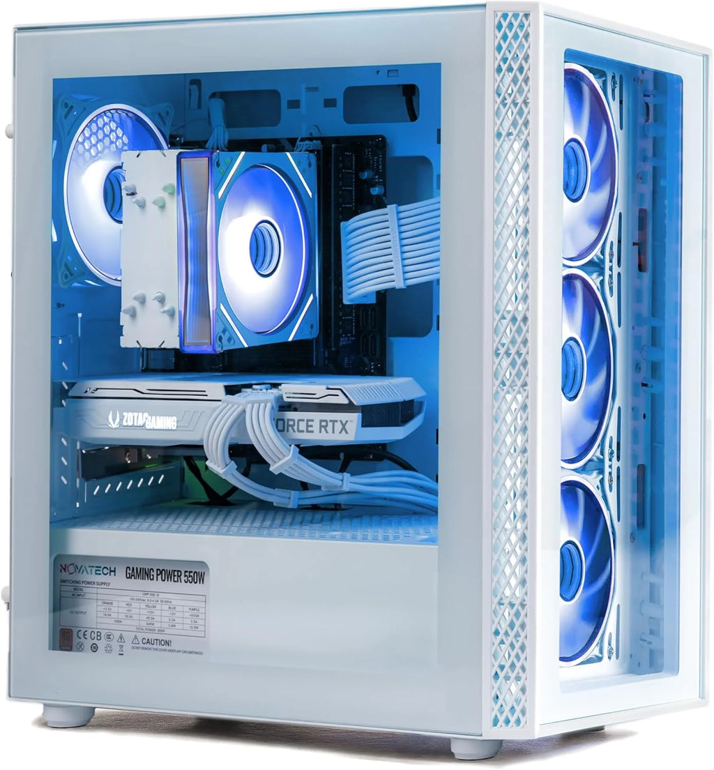 Phantom 2.0 Prebuilt Gaming PC Desktop Computer - RX580 8GB - Intel I7 Xeon 3.5Ghz - 16GB RAM - 512GB M.2 SSD Wifi/Bt, Win 11 - Gaming Computer Tower - Pre Built PC Gaming - 1 Year Warranty