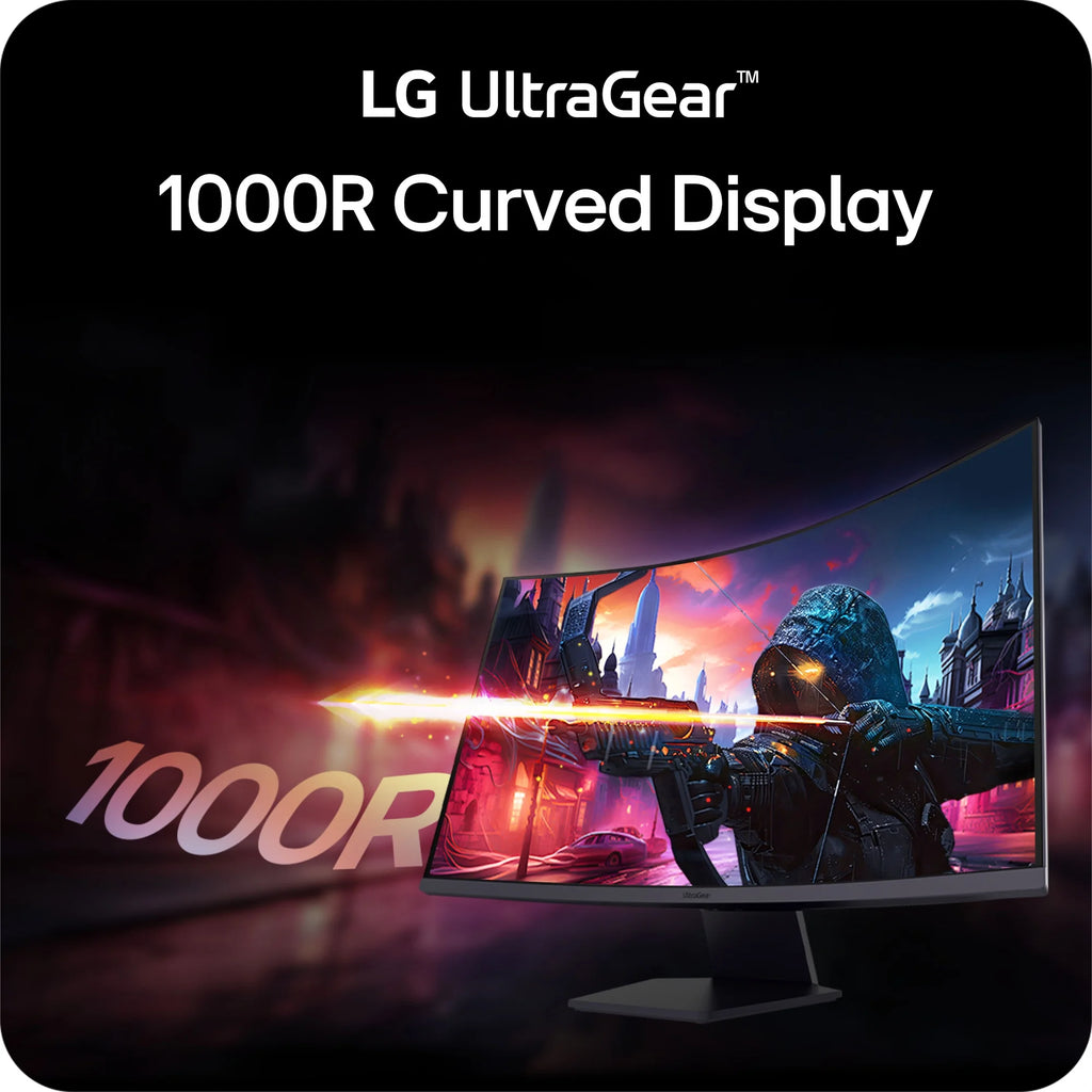 32" Ultragear QHD AMD Freesync Curved Gaming Monitor, 180Hz, 1Ms, Black, 32G60WA-B