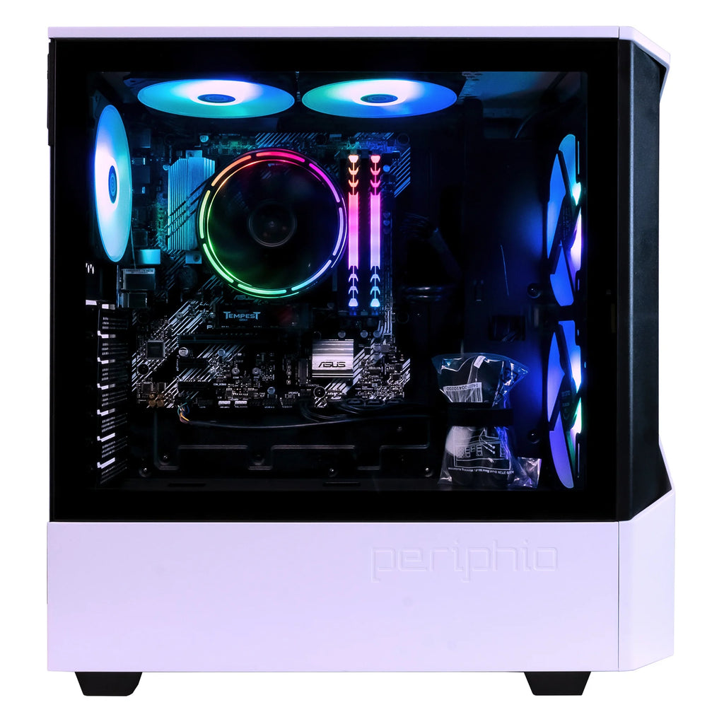 Castle Prebuilt Gaming PC - AMD Ryzen 7 5700G CPU (4.6Ghz Turbo), 32GB DDR4 RGB RAM, Radeon Vega 8 Graphics, 2TB Nvme Solid State SSD, Windows 11 Gaming Computer Desktop, Wifi + BT
