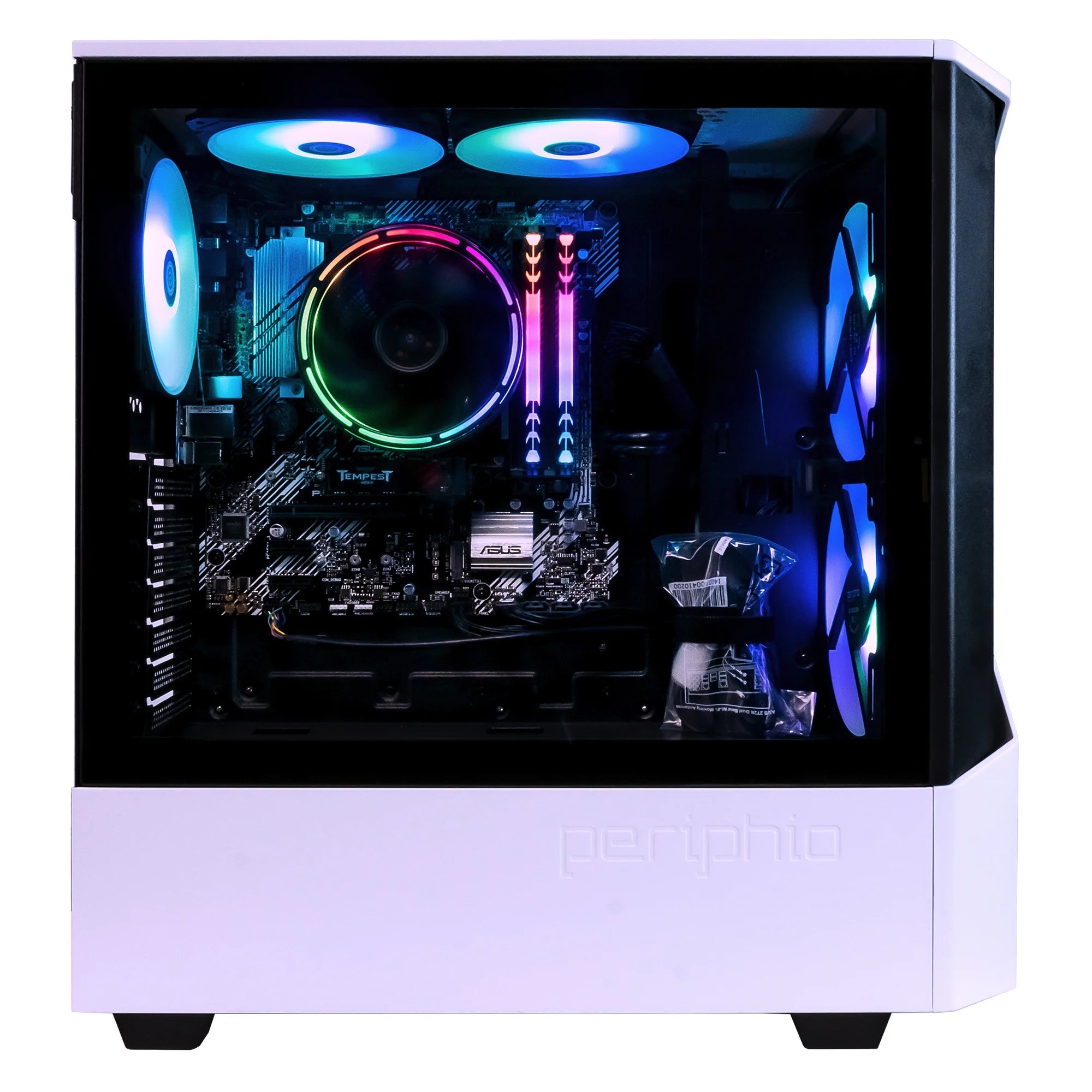 Castle Prebuilt Gaming PC - AMD Ryzen 7 5700G CPU (4.6Ghz Turbo), 32GB DDR4 RGB RAM, Radeon Vega 8 Graphics, 2TB Nvme Solid State SSD, Windows 11 Gaming Computer Desktop, Wifi + BT