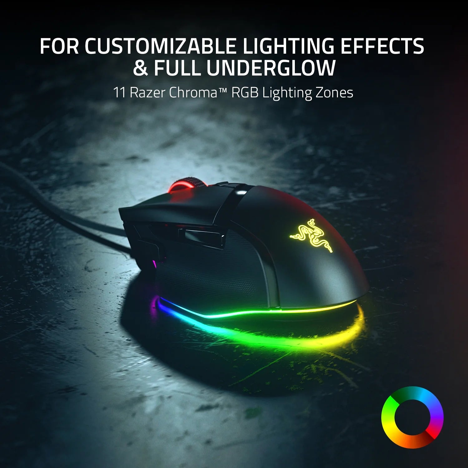 Basilisk V3 Customizable Ergonomic Wired PC Gaming Mouse, Chroma RGB, 26K Optical Sensor, Hyperscroll Tilt Wheel, Black